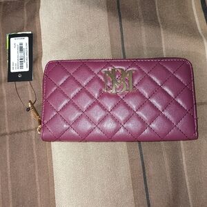 Badgley Mischka Quilted‎ Plum Wallet